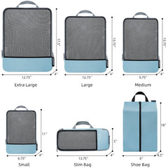 6 Set Compression Packing Cubes Travel Accessories Expandable Packing Organizers Bagail