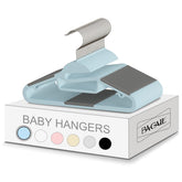 BAGAIL 12.6” Kids Plastic Hangers S-Slide 50 Pack Non-Slip Hangers 360° Swivel Hook Protect Collar Space Saving for Children Infant/Toddler Pants Coat-Light Blue BAGAIL CLOTHES_HANGER Baby Blue / 50Pack / S-slide