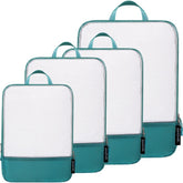 BAGAIL 4 Set Ultralight Compression Packing Cubes Packing Organizer with Laundry Bag for Travel Accessories Luggage Suitcase Backpack(70D,Black Mesh) Bagail