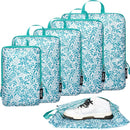 BAGAIL 6 Set 70D Ultralight Compression Packing Cubes Packing Organizer with Shoe Bag for Travel Accessories Luggage Suitcase Backpack Bagail STORAGE_BAG Leaf