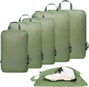 BAGAIL 6 Set 70D Ultralight Compression Packing Cubes Packing Organizer with Shoe Bag for Travel Accessories Luggage Suitcase Backpack Bagail STORAGE_BAG Matcha Green