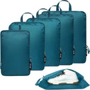 BAGAIL 6 Set 70D Ultralight Compression Packing Cubes Packing Organizer with Shoe Bag for Travel Accessories Luggage Suitcase Backpack Bagail STORAGE_BAG Teal