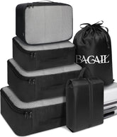 BAGAIL 6 Set Packing Cubes Luggage Packing Organizers for Travel Accessories (Beige) BAGAIL STORAGE_BAG Beige / 6 Set