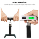 BAGAIL Digital Luggage Scale, Hanging Baggage Scale with Backlit LCD Display, Travel Weight Scale, Portable Suitcase Weighing Scale with Hook, 110 Lb Capacity, Battery Included-Silver with Temperature Bagail WEIGH_SCALE