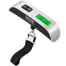 BAGAIL Digital Luggage Scale, Hanging Baggage Scale with Backlit LCD Display, Travel Weight Scale, Portable Suitcase Weighing Scale with Hook, 110 Lb Capacity, Battery Included-Silver with Temperature Bagail WEIGH_SCALE