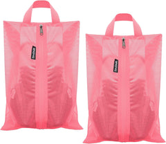 Bagail Travel Shoe Bags, Portable Lightweight Shoes Storage Bag for Men & Women BAGAIL SHOE_BAG Coral 2pc / Large 17"x10"x5"