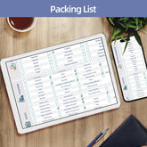 Travel Packing List Template,Printable PDF Checklist Planner , Cruise, Vacation, Family, EDITABLE Packing Checklist A4 A5 US Letter Bagail