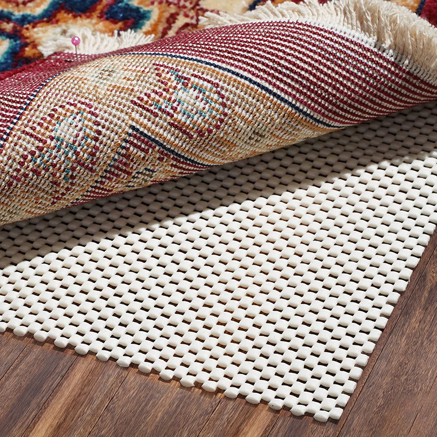 Non Slip Rug Pad Gripper 8 x 10 Feet Extra Thick Carpet Pads for Area Rugs  and Hardwood Floors, Keep Your Rugs Safe and in Place 2 x 3 Ft