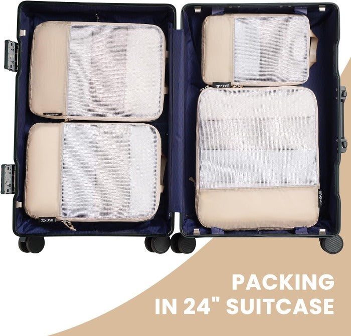 4 Set 70D Ultralight Compression  Mesh Packing Cubes Bagail