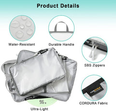 6 Set  30D Ultralight Compression Packing Cubes Packing Organizer with Shoe Bag for Travel Accessories Luggage suitcase backpack Bagail STORAGE_BAG
