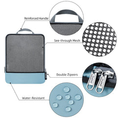 6 Set Compression Packing Cubes Travel Accessories Expandable Packing Organizers Bagail