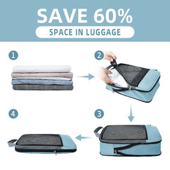 6 Set Compression Packing Cubes Travel Accessories Expandable Packing Organizers Bagail