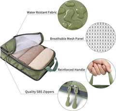 6 Set Ultralight 70D Compression Packing Cubes with Laundry Bag Bagail
