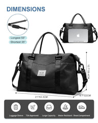 BAGAIL Travel Duffel Bag, Weekender Bags for Women, Overnight Gym Carry On Tote Bag with Wet Pocket, Hospital Mom Bag for Labor and Delivery - Extra Large Set, Beige