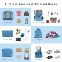 BAGAIL 6 Set Packing Cubes Luggage Packing Organizers for Travel Accessories (Beige)