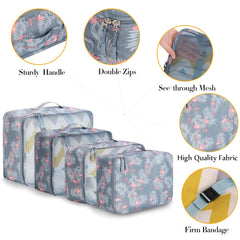 BAGAIL 6 Set Packing Cubes Luggage Packing Organizers for Travel Accessories (Beige)
