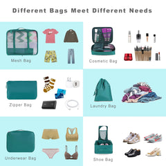 BAGAIL 6 Set Packing Cubes Luggage Packing Organizers for Travel Accessories (Beige)