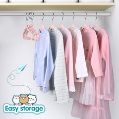 BAGAIL Kids Velvet Hangers 11 Inches Children's Clothes Hangers Non-Slip Baby Hangers for Infant/Toddler (Black,50pack)