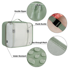 BAGAIL 6 Set Packing Cubes Various Sizes Packing Organizer for Travel Accessories Luggage Carry On Suitcase-Beige