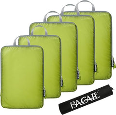 BAGAIL 4 Set/6 Set Ultralight Compression Packing Cubes Packing Organizer for Travel Accessories Luggage Suitcase Backpack(70D FullMesh 6Set Black)