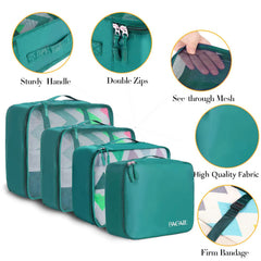 BAGAIL 6 Set Packing Cubes Luggage Packing Organizers for Travel Accessories (Beige)