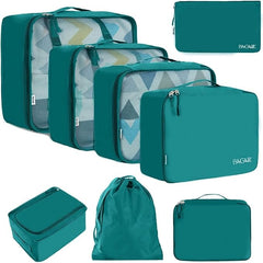 8 Set Packing Cubes Luggage Packing Organizers BAGAIL STORAGE_BAG Aqua Color