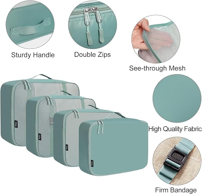 8-piece Compression Packing Cubes For Travel with HybridMax Double