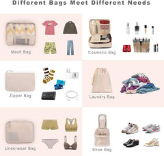 8 Set Packing Cubes Luggage Packing Organizers BAGAIL STORAGE_BAG