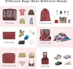 8 Set Packing Cubes Luggage Packing Organizers BAGAIL STORAGE_BAG