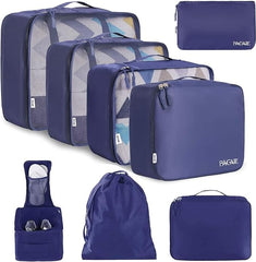 8 Set Packing Cubes Luggage Packing Organizers BAGAIL STORAGE_BAG Indigo