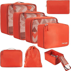 8 Set Packing Cubes Luggage Packing Organizers BAGAIL STORAGE_BAG Orange