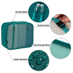 BAGAIL 6 Set Packing Cubes Various Sizes Packing Organizer for Travel Accessories Luggage Carry On Suitcase-Beige