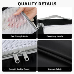 BAGAIL 6 Set Packing Cubes Various Sizes Packing Organizer for Travel Accessories Luggage Carry On Suitcase-Beige