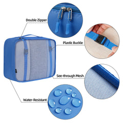 BAGAIL 6 Set Packing Cubes Various Sizes Packing Organizer for Travel Accessories Luggage Carry On Suitcase-Beige