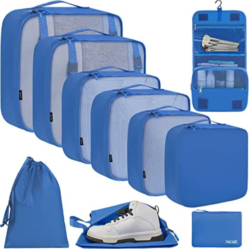 40D Ultralight Compression Nylon Packing Cubes Travel Accessories(5Set ) -  Teal