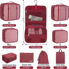 BAGAIL 10 Set Packing Cubes Various Sizes Packing Organizer for Travel Accessories Luggage Carry On Suitcase- Bagail STORAGE_BAG