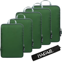 BAGAIL 4 Set/6 Set Ultralight Compression Packing Cubes Packing Organizer for Travel Accessories Luggage Suitcase Backpack(70D FullMesh 6Set Black) Bagail STORAGE_BAG Army Green / 30D-Cordura