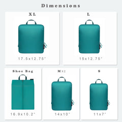 BAGAIL 4 Set/6 Set Ultralight Compression Packing Cubes Packing Organizer for Travel Accessories Luggage Suitcase Backpack(70D FullMesh 6Set Black) Bagail STORAGE_BAG
