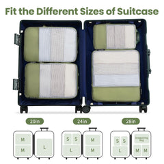 BAGAIL 4 Set/6 Set Ultralight Compression Packing Cubes Packing Organizer for Travel Accessories Luggage Suitcase Backpack(70D FullMesh 6Set Black) Bagail STORAGE_BAG