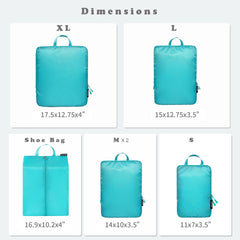 BAGAIL 4 Set/6 Set Ultralight Compression Packing Cubes Packing Organizer for Travel Accessories Luggage Suitcase Backpack(70D FullMesh 6Set Black) Bagail STORAGE_BAG