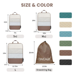 BAGAIL 4 Set/6 Set Ultralight Compression Packing Cubes Packing Organizer for Travel Accessories Luggage Suitcase Backpack(70D FullMesh 6Set Black) Bagail STORAGE_BAG