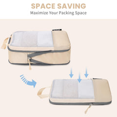 BAGAIL 4 Set/6 Set Ultralight Compression Packing Cubes Packing Organizer for Travel Accessories Luggage Suitcase Backpack(70D FullMesh 6Set Black) Bagail STORAGE_BAG