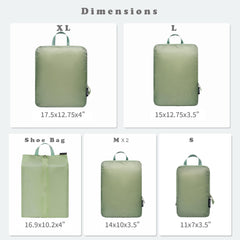 BAGAIL 4 Set/6 Set Ultralight Compression Packing Cubes Packing Organizer for Travel Accessories Luggage Suitcase Backpack(70D FullMesh 6Set Black) Bagail STORAGE_BAG