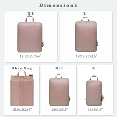 BAGAIL 4 Set/6 Set Ultralight Compression Packing Cubes Packing Organizer for Travel Accessories Luggage Suitcase Backpack(70D FullMesh 6Set Black) Bagail STORAGE_BAG