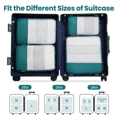 BAGAIL 4 Set/6 Set Ultralight Compression Packing Cubes Packing Organizer for Travel Accessories Luggage Suitcase Backpack(70D FullMesh 6Set Black) Bagail STORAGE_BAG