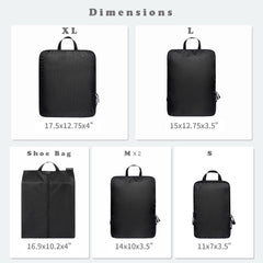 BAGAIL 4 Set/6 Set Ultralight Compression Packing Cubes Packing Organizer for Travel Accessories Luggage Suitcase Backpack(70D FullMesh 6Set Black) Bagail STORAGE_BAG