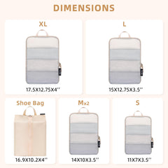 BAGAIL 4 Set/6 Set Ultralight Compression Packing Cubes Packing Organizer for Travel Accessories Luggage Suitcase Backpack(70D FullMesh 6Set Black) Bagail STORAGE_BAG