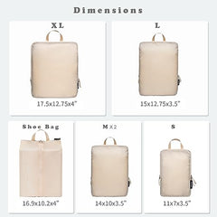 BAGAIL 4 Set/6 Set Ultralight Compression Packing Cubes Packing Organizer for Travel Accessories Luggage Suitcase Backpack(70D FullMesh 6Set Black) Bagail STORAGE_BAG