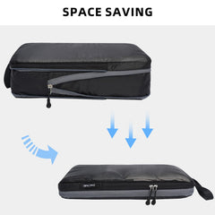 BAGAIL 4 Set/6 Set Ultralight Compression Packing Cubes Packing Organizer for Travel Accessories Luggage Suitcase Backpack(70D FullMesh 6Set Black) Bagail STORAGE_BAG