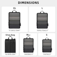 BAGAIL 4 Set/6 Set Ultralight Compression Packing Cubes Packing Organizer for Travel Accessories Luggage Suitcase Backpack(70D FullMesh 6Set Black) Bagail STORAGE_BAG